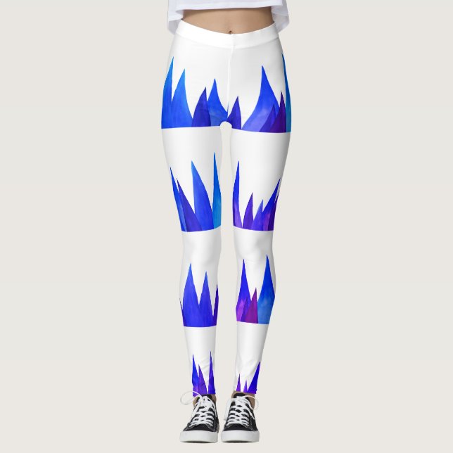 Blå berg, Abstrakt Leggings (Framsida)