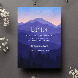 Blå berg bröllopsmottagning tilläggskort