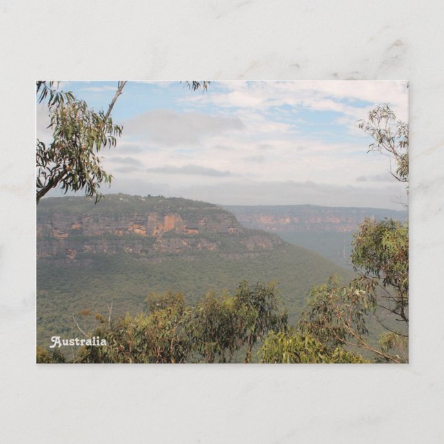Blå berg, New South Wales, Australien A Vykort (Framsida)