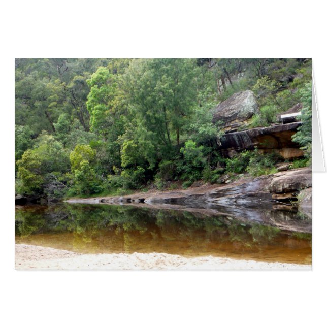 blå berg reflekterar hälsningskort (Framsidan Horizontal)