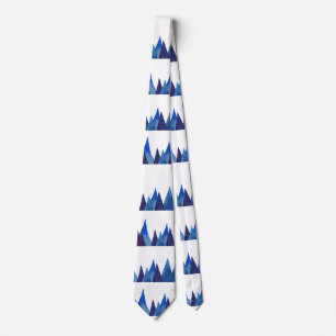 Blå bergen Mönster Neck Tie Slips