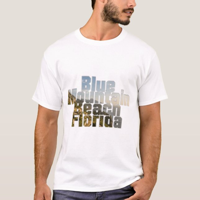 Blå berget Beach Florida T Shirt (Framsida)