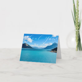 Blå Bergsjösjön Foto Vikt Tackkort