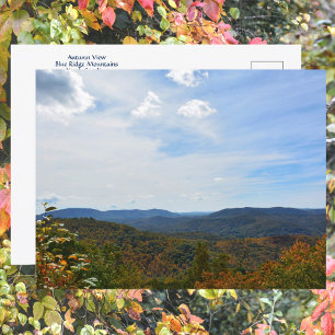Blå bergskedjan North Carolina höstvy Vykort