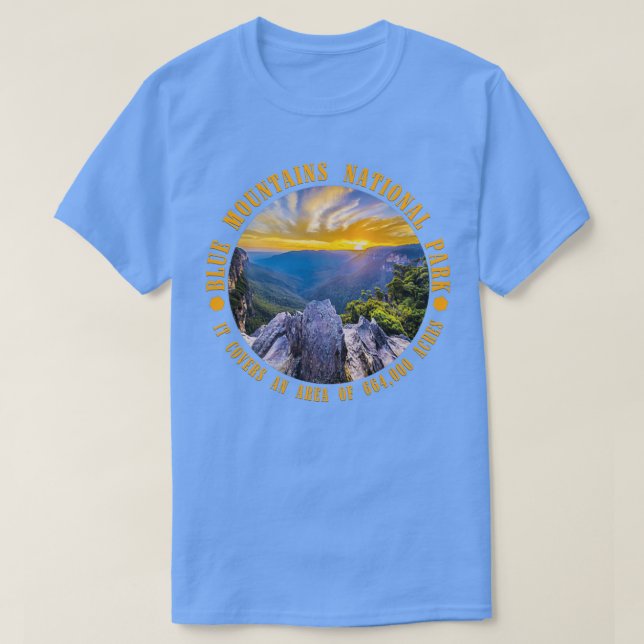 Blå bergsnationalpark 5 t shirt (Design framsida)