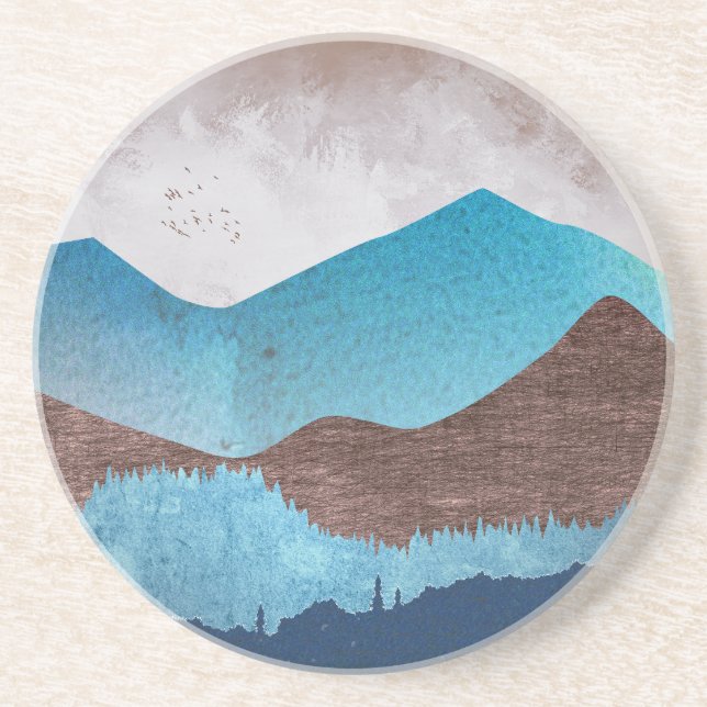 Blå bergstoppar underlägg (Framsidan)