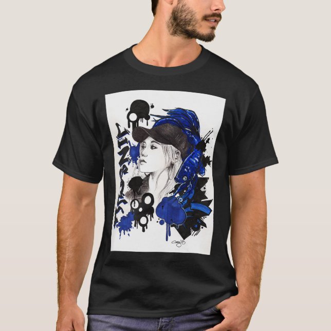 Blå Betta T Shirt (Framsida)