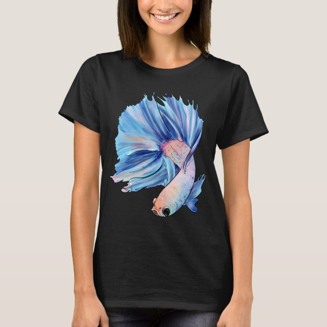 Blå Betta T Shirt (Framsida)