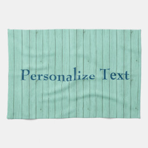 Blå bild av Wood Personalize Kökshandduk