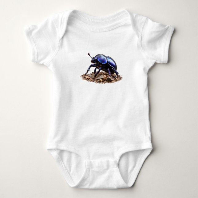 Blå Bille Skogs Vilda Liv T Shirt (Framsida)