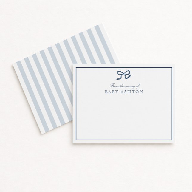 Blå bin & Rand från Nursery of, tack. Inbjudningar (Skapare uppladdad)