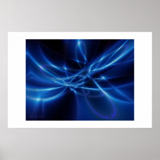 Blå bitar poster