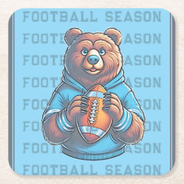 Blå björn, Anpassningsbar Underlägg Papper Kvadrat