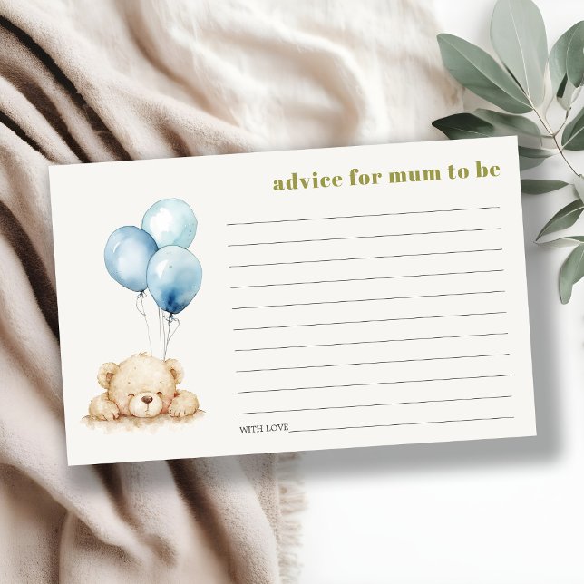 Blå björn ballong råd för mamma baby shower (Skapare uppladdad)