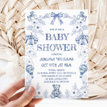 Blå Björn Pumpa Toalett Pojke Baby Shower