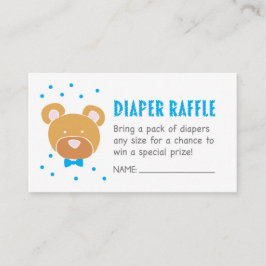 Blå björndyaper Raffle Biljett Tilläggskort