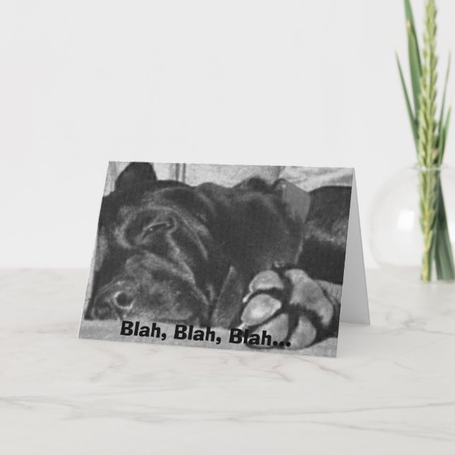 bla, bla, bla kort (Framsida)