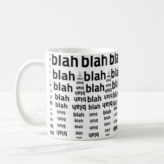 Bla Bla Bla Mugg | Rolig Minimalistisk Kaffe Kopp
