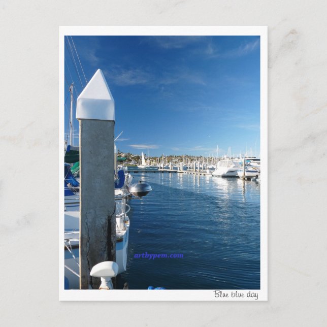 Blå blå dag vykort (Framsida)