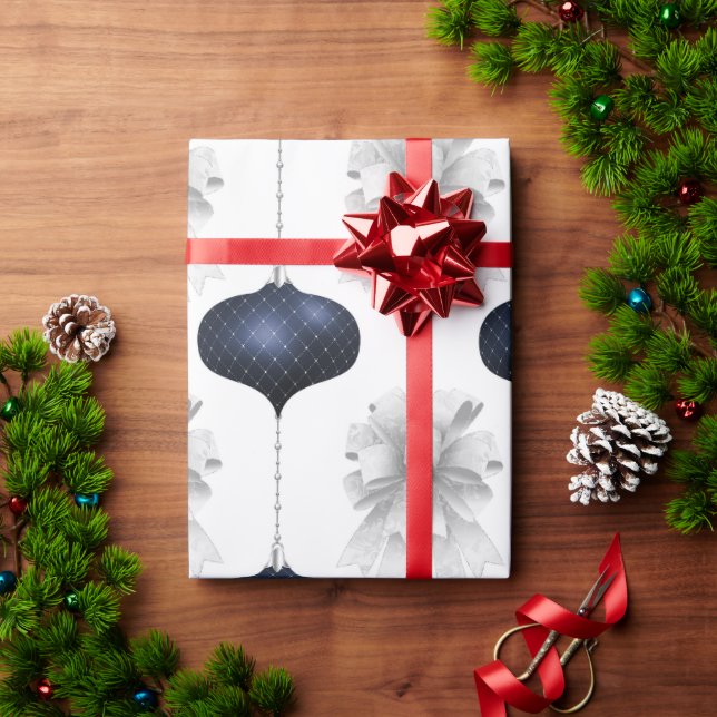 Blå blå dekorationer, Helgdag Presentpapper (Julgåva)