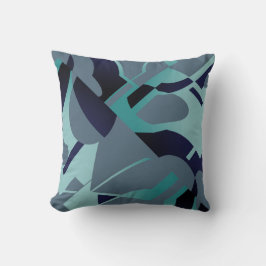 Blå blå formgivning av bläckstråle med blå formgiv kudde