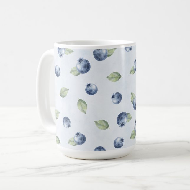 Blå Blåbär Frukt   Kaffemugg (Framsida vänster)