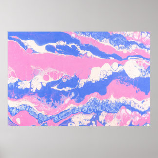 BLÅ BLACK- OCH BROWN ABSTRAKT-PAINERING POSTER