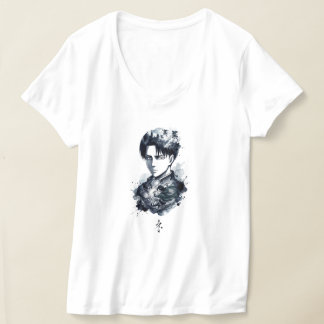 Blå bläck Soldat Porträtt T-Shirt