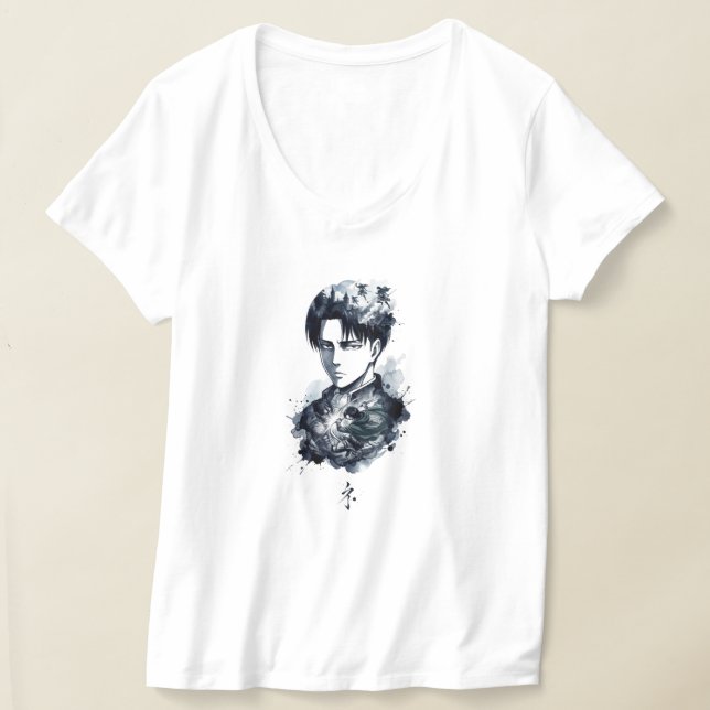 Blå bläck Soldat Porträtt T-Shirt (Laydown)