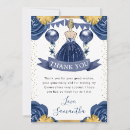 Blå bläckfisk, klonad prinsessan Quinceanera Tack Kort
