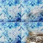 Blå bladmotifoner och Blommigt Inslag Kakelplatta<br><div class="desc">Den här dekorativa keramiska plattan är en vacker blandning av artister och elegans. Utformningen är invecklad och symmetrisk och innehåller en harmonisk blandning av halvhjärtade motiv och blommigt inslag. Mönster är noggrant utformat och visar upp de traditionella hantverkarnas fenor. Plattan är försedd med olika blå nyanser som sträcker sig från...</div>