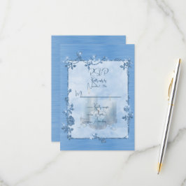 Blå Blank Elegant Glänsande Ram  OSA Kort