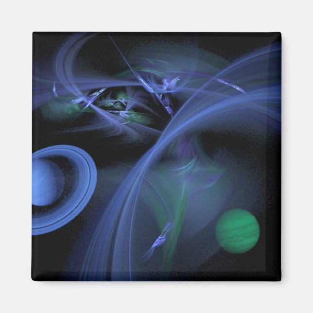 Blå blanksteg magnet (Framsidan)