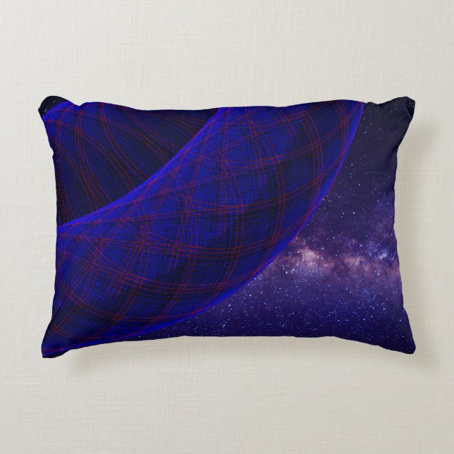 Blå blåvitling i Rymden Prydnadskudde (Framsidan)