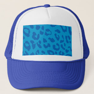 Blå Blek för leopard Print Keps