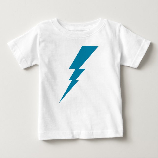Blå blixtblixt Bult T Shirt (Framsida)
