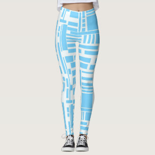 Blå block leggings