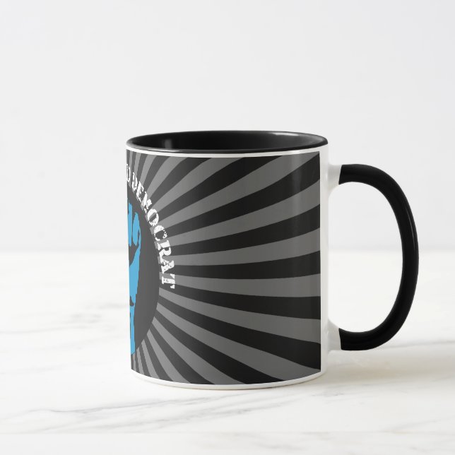 blå blodig demokrat. mugg (Höger)