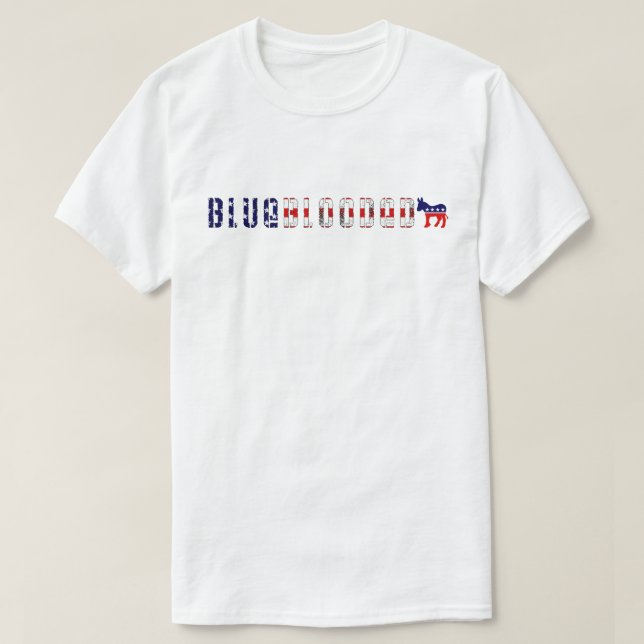 blå blodig demokrat. T-Shirt (Design framsida)