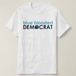 blå, blodig demokratisk fest t shirt