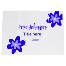 Blå blomdoodle namn, rubrik 20XX-yrke