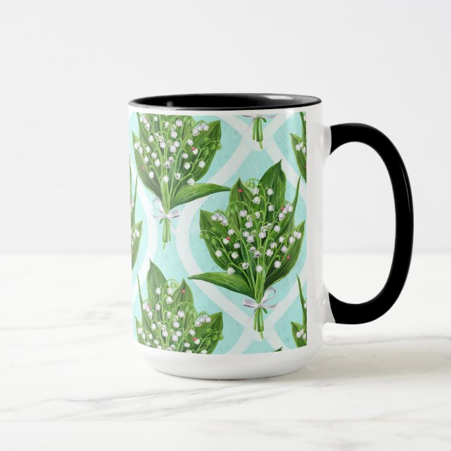 Blå blomkål i dalblommorna mugg (Höger)