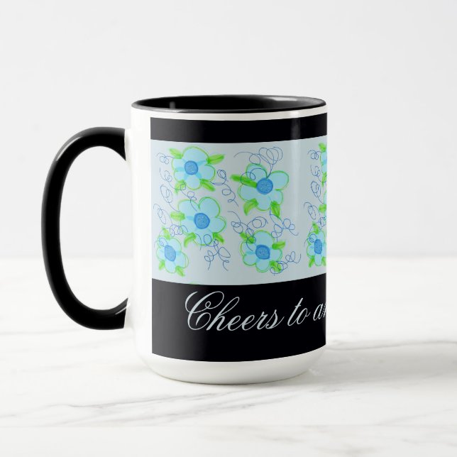 Blå blomkål Mugg (Vänster)