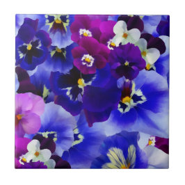 Blå blomma Arrangemang Kakelplatta