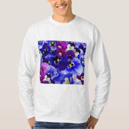 Blå blomma Arrangemang T Shirt