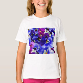 Blå blomma Arrangemang T Shirt