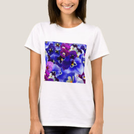 Blå blomma Arrangemang T Shirt