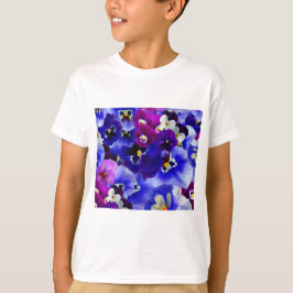 Blå blomma Arrangemang T Shirt