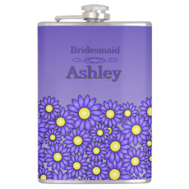 Blå Blomma Brudtärna Flask Fickplunta