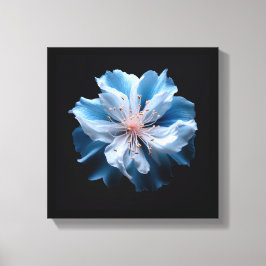 Blå blomma canvastryck